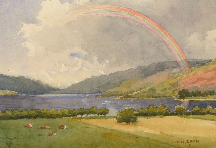 Raymond Turner Barker (1872-1945) - 1928 Watercolour, Loch Earn