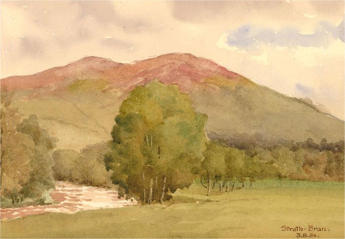 Raymond Turner Barker (1872-1945) - 1934 Watercolour, Strath Bran