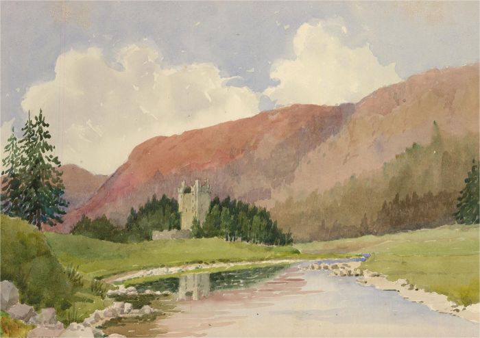 Raymond Turner Barker (1872-1945) - 1932 Watercolour, Old Mar Castle, Braemar