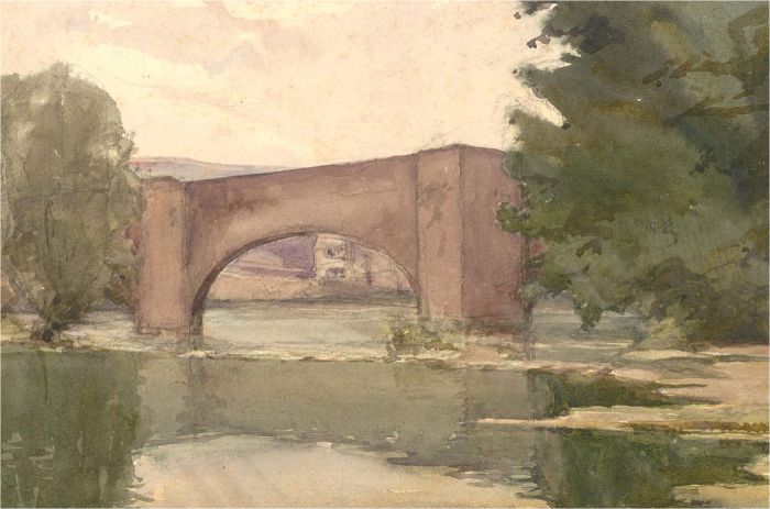 Raymond Turner Barker (1872-1945) - Watercolour, Ludford Bridge
