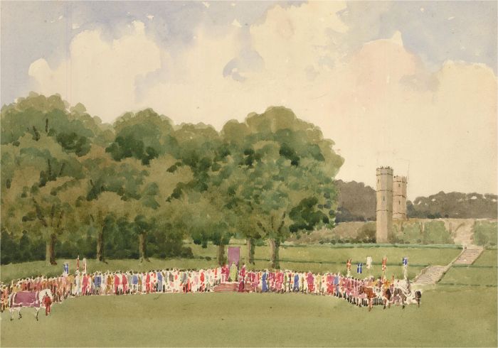 Raymond Turner Barker (1872-1945) - Early 20th Century Watercolour, Parade
