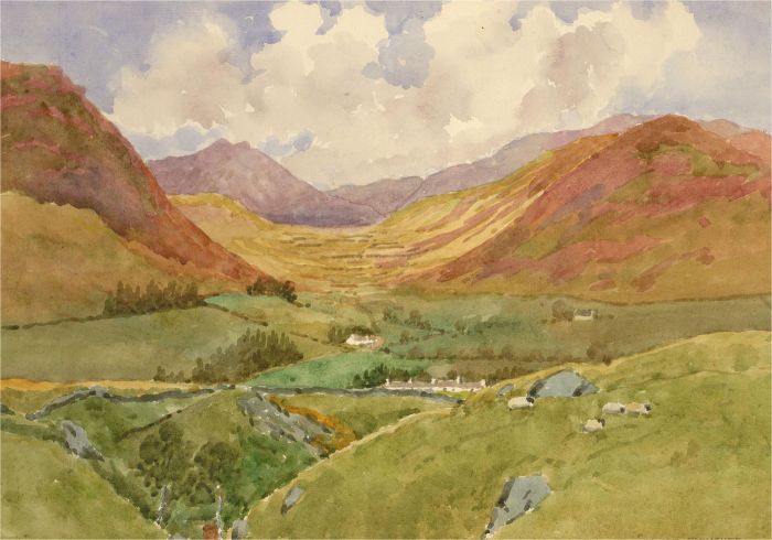 Raymond Turner Barker (1872-1945) - 1932 Watercolour, Spittal of Glenshee