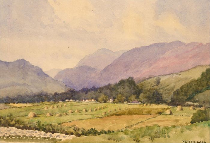 Raymond Turner Barker (1872-1945) - 1937 Watercolour, Fortingall, Glen Lyon