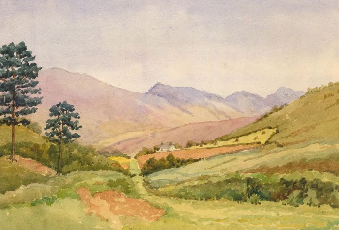 Raymond Turner Barker (1872-1945) - 1938 Watercolour, Wade's Old Road, Loch Earn