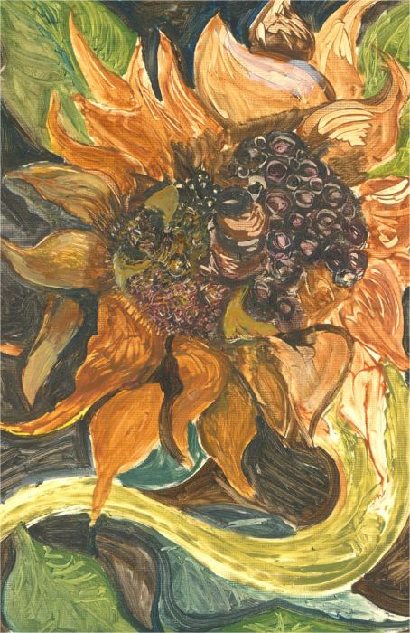 Contemporary Oil - A Sunflower