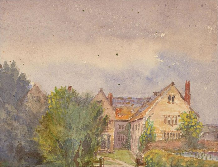 Early 20th Century Watercolour - Farm Entrance