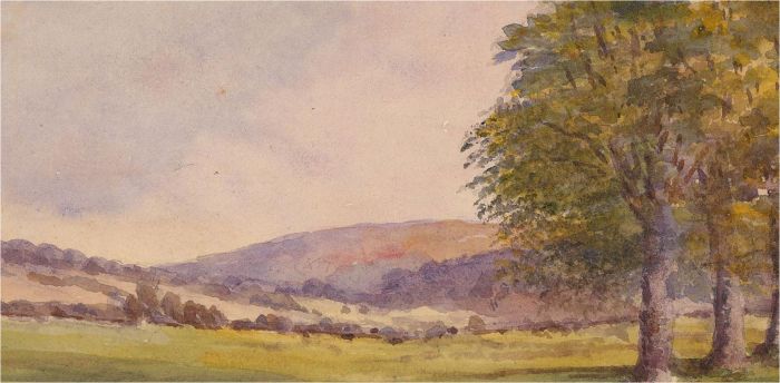 Early 20th Century Watercolour - Summer Morning Countryside View