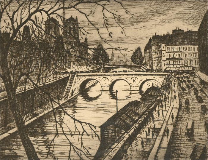 After C.R.W. Nevinson ARA (1889-1946) - 1932 Photogravure, Notre Dame