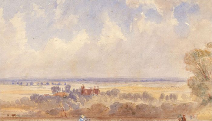 Late 19th Century Watercolour - View to Astonbury Manor