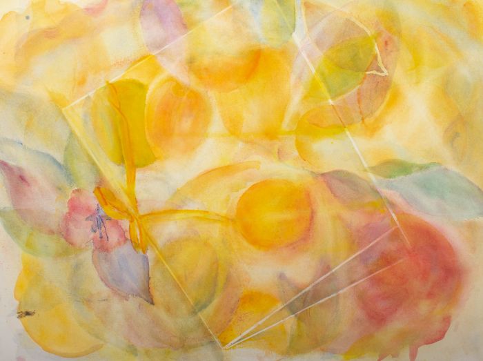 Susan Paine - 20th Century Watercolour, Golden Leaves And Angles