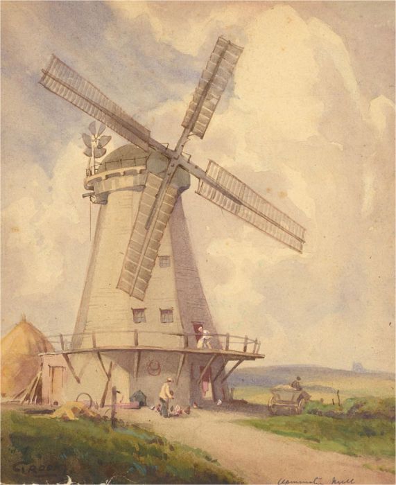 Emerson Harold Groom (1890-1983) - Watercolour, Upminster Mill, Essex
