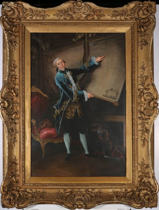 After François-Hubert Drouais (1727-1775) - 20thc Oil, The Comte De Vaudreuil