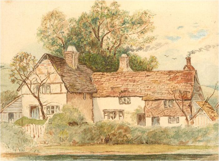 Set of Three Early 20th Century Watercolour - Cottage Studies