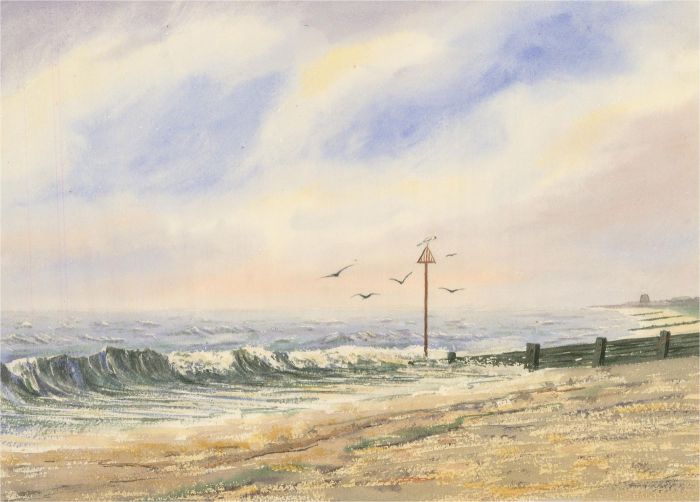 20th Century Watercolour - On the Shore