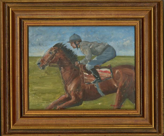 David Baxter (b.1942) - 20th Century Oil, On the Gallops