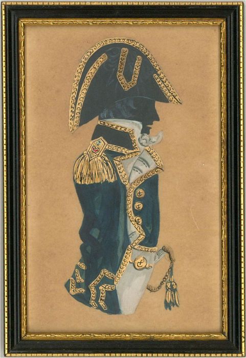 Early 20th Century Watercolour - Captain R. N. Silhouette