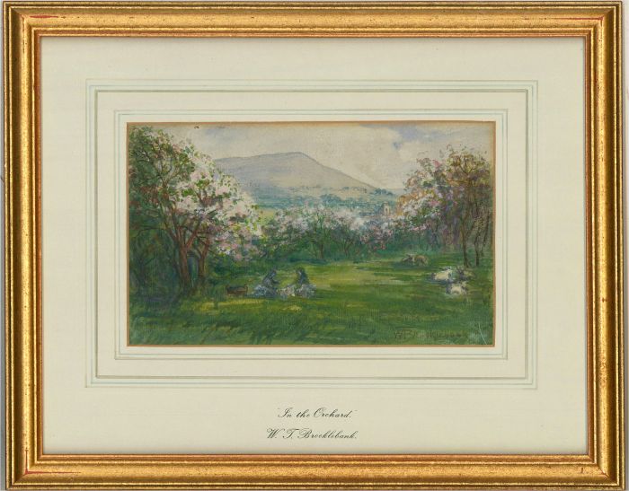 Winifred T. Brocklebank (1893-1963) - Watercolour, In the Orchard, Natland