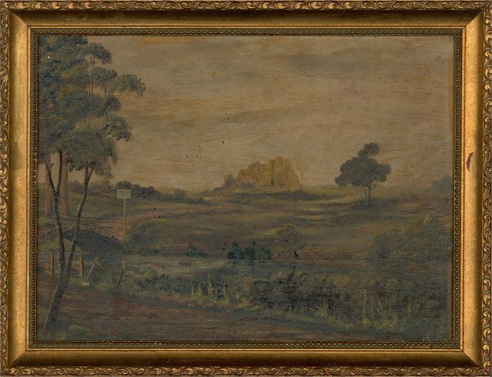 C. Carter - Early 20th Century Oil, Ruined Castle