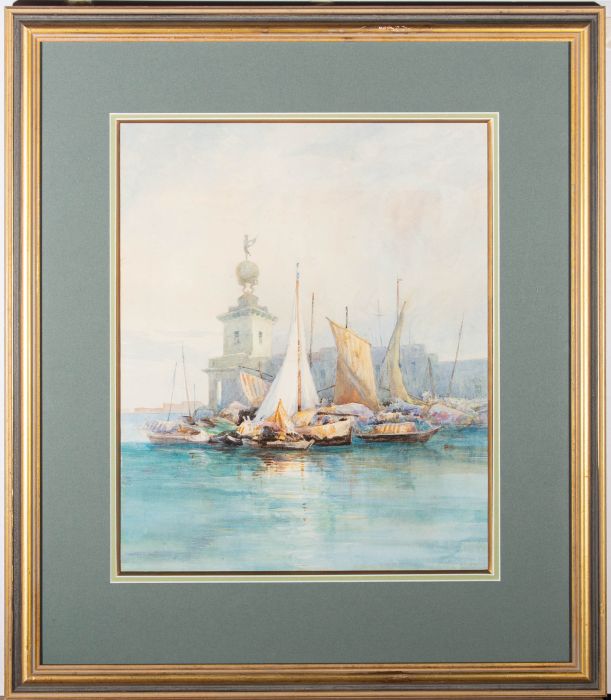 Early 20th Century Watercolour - Punta della Dogana, Venice
