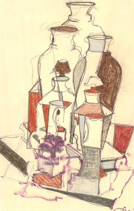 S.B. - 2016 Pastel, Vases