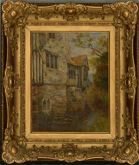 Arthur Harding Norwood (fl.1889-1993) - 1907 Oil, Ightham Mote, Kent