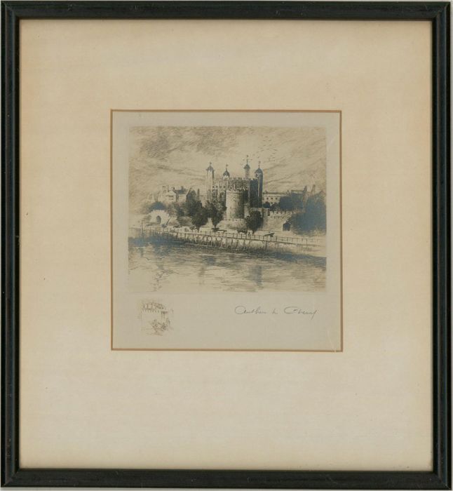Arthur L. Cherry - Early 20th Century Etching, Tower Of London