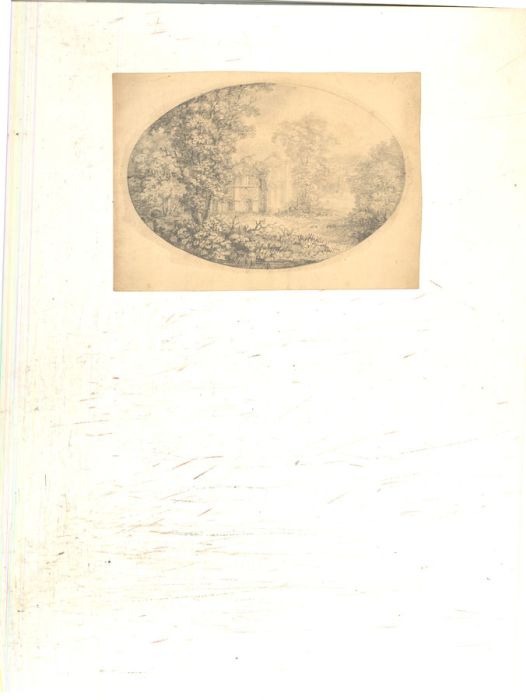 Mid 19th Century Graphite Drawing - The Hidden Church