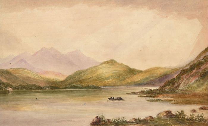 Early 20th Century Watercolour - Mountain Lake