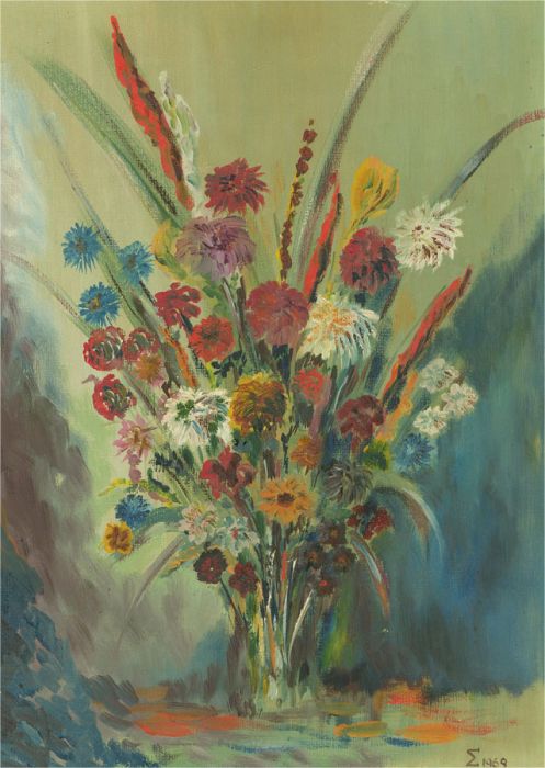 1969 Oil - Colourful Bouquet