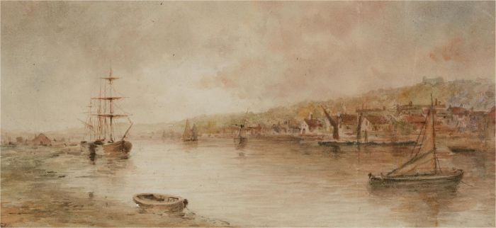 Edward Parrini - Early 20th Century Watercolour, Harbour