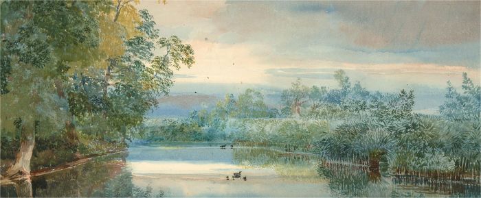 Early 20th Century Watercolour - Calm On The River