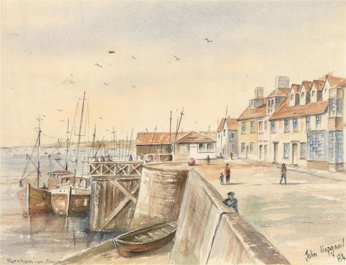 John Hopgood  - 1984 Watercolour, Furnham-on-Crouch