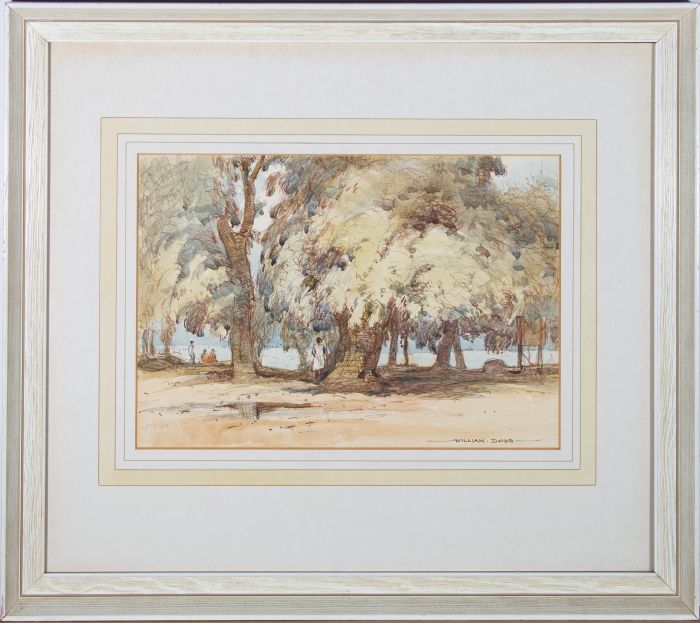 William Dodd  - 20th Century Watercolour, By the Lakeside