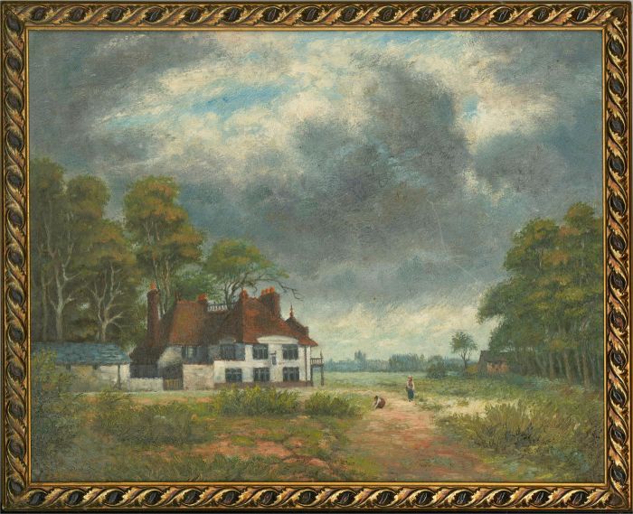 J. Vetek - 1931 Oil, The Rising Sun in New Forest