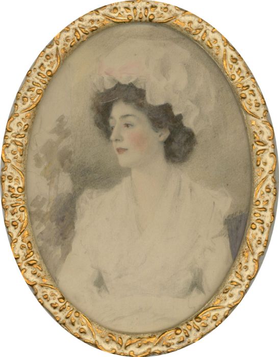 Edwardian Watercolour - Wistful Woman