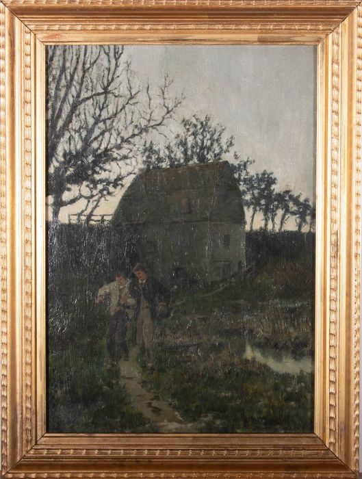 W. H. Bond  - Early 20th Century Oil, The Moonlit Path