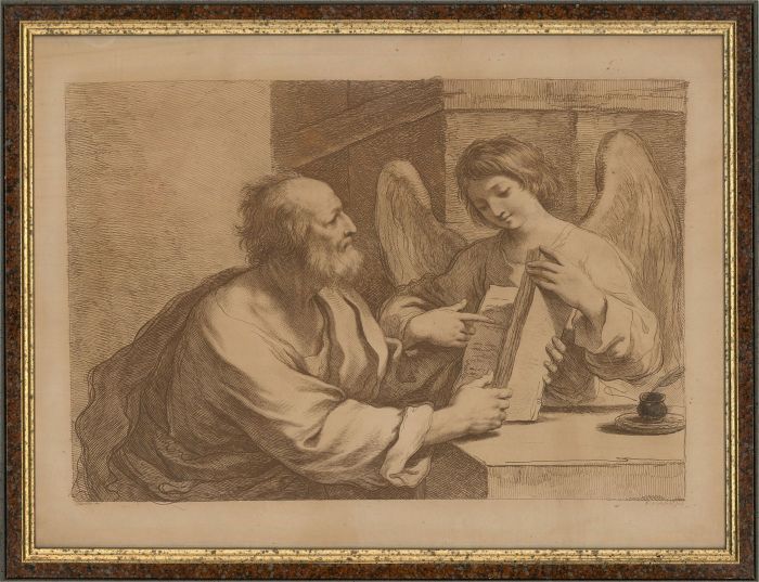 Bartolozzi after Guercino - 19th Century Etching, Saint Jerome