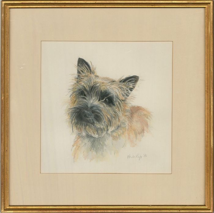 1986 Watercolour - Cairn Terrier