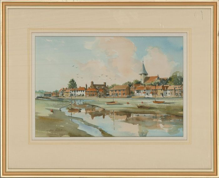 Brian Peskett (b.1944) - 1987 Watercolour, Old Bosham