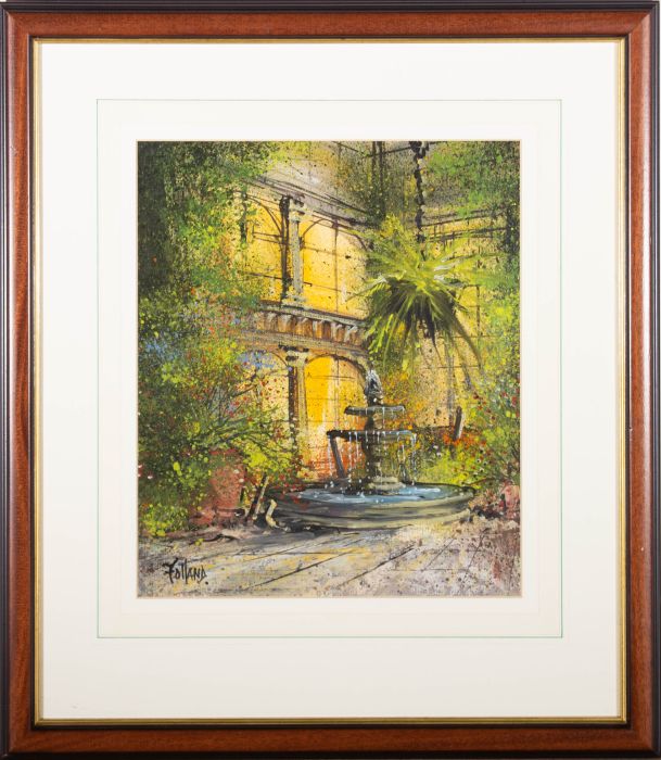 Folland  - 20th Century Oil, Courtyard Fountain