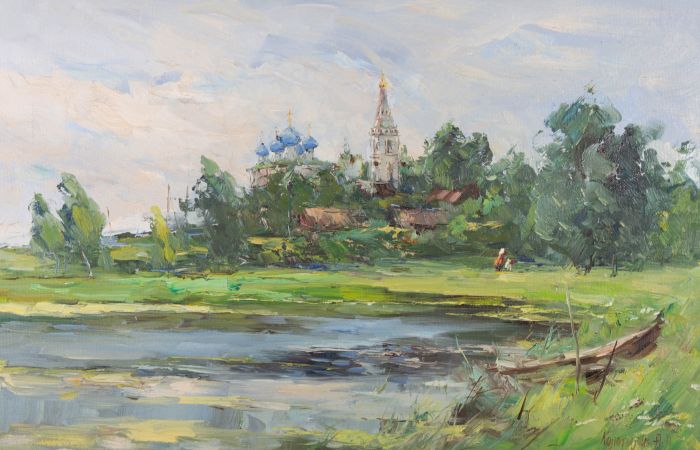 Alexander Kolotilov (b.1946) - Russian School 20th Century Oil, Russian Meadow