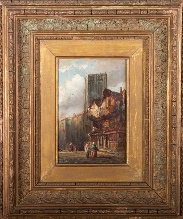 Late 19th Century Oil - Continental Town