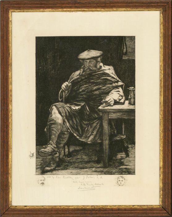 Leon Richeton After John Pettie - 1877 Etching, Rob Roy