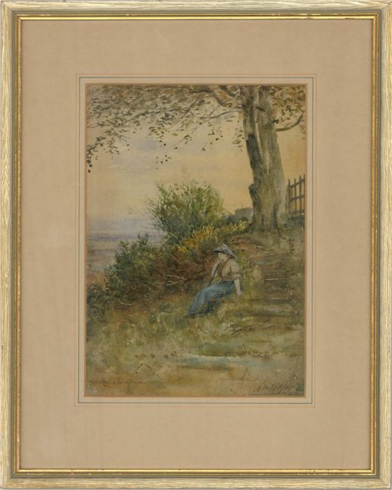 1885 Watercolour - Looking Out To Sea
