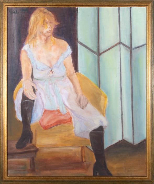 Val Gleave  - 1999 Oil, Woman in Blue