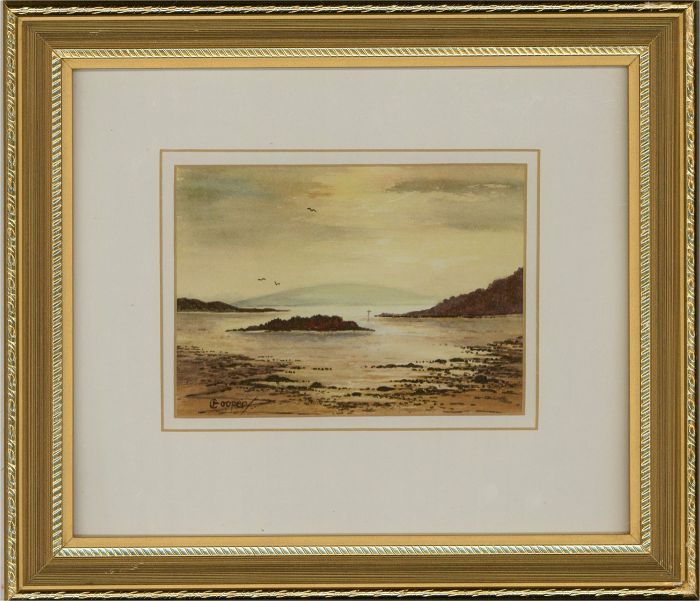 E. Cooper  - Mid 20th Century Watercolour, Sunrise in Dorset