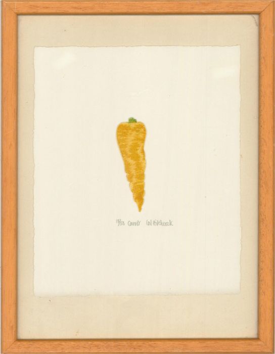 Cal Hitchcock - 20th Century Embossed Etching, Carrot