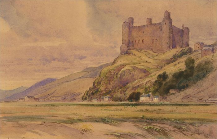 H. Hugh Richardson  - Mid 20th Century Watercolour, Harlech Castle