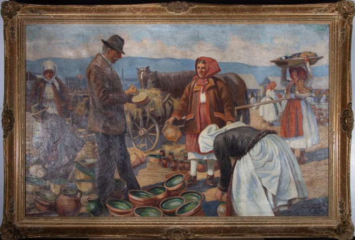 Slavko Tomerlin (1892-1981) - 1926 Oil, The Pot Seller