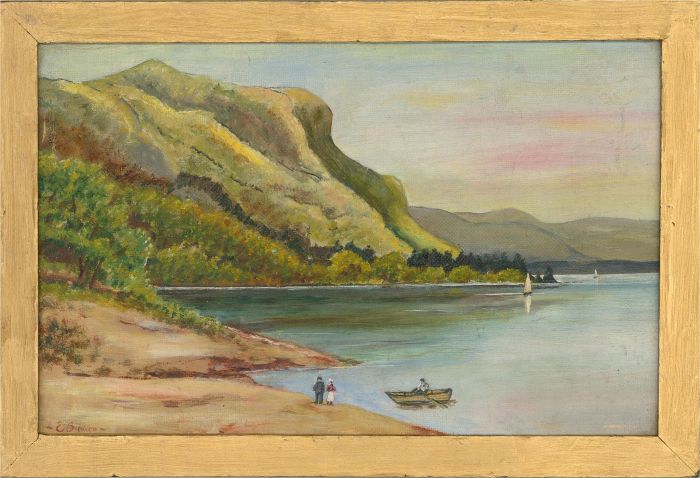 E. Squire - Mid 20th Century Oil, Falcon Crag, Derwentwater